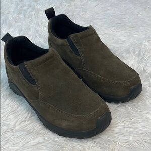 CABELAS WOMENS SIZE 7 M Thinsulate Brown Loafers with Elastic Panels